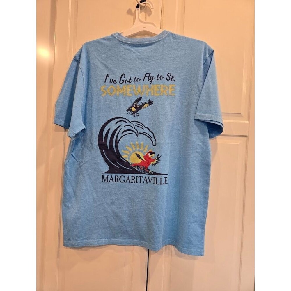 Margaritaville Boat Drinks St Somewhere T-Shirt Tee Mens LARGE - NEW